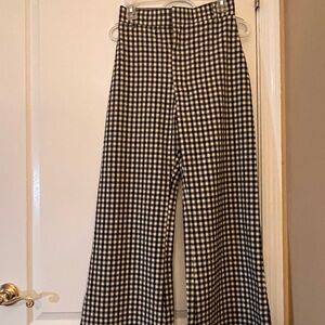 Checkered Wide Leg Pants
